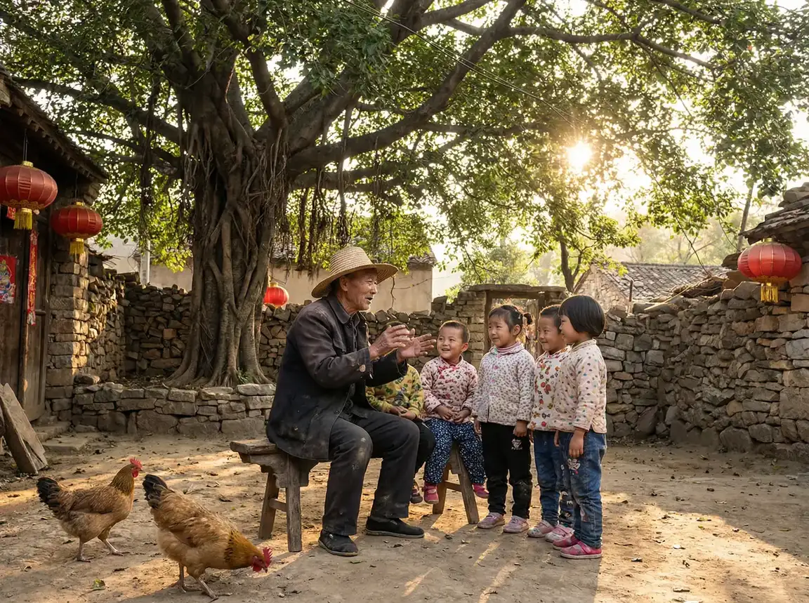 老人在大榕树下给孩子们讲故事 - 肉蒲团电影完整版国语 乡村记忆